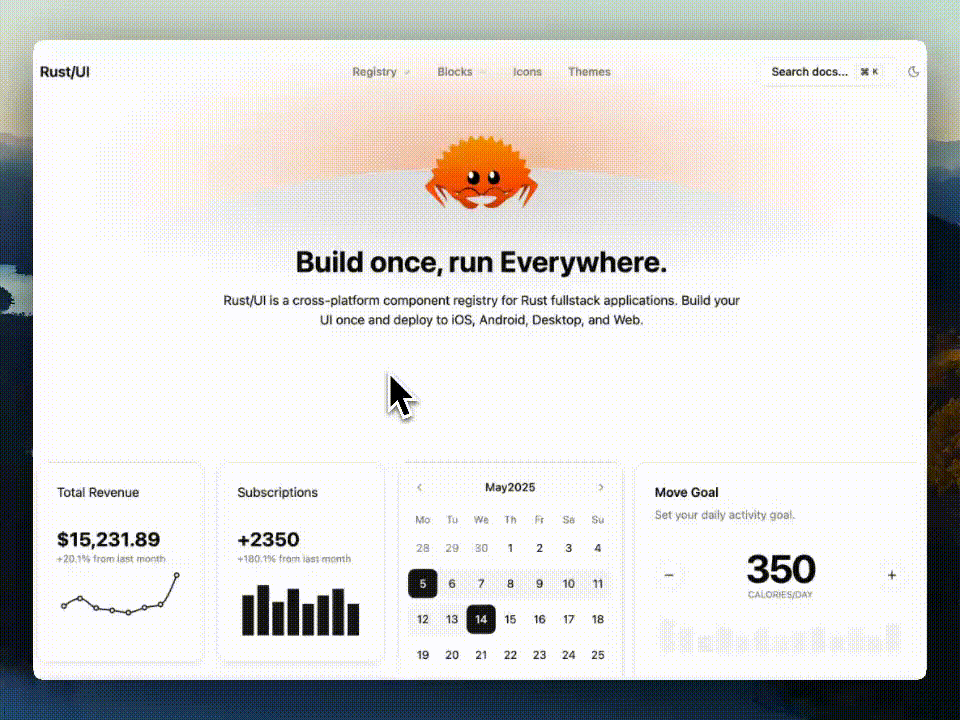 Rust/UI component examples