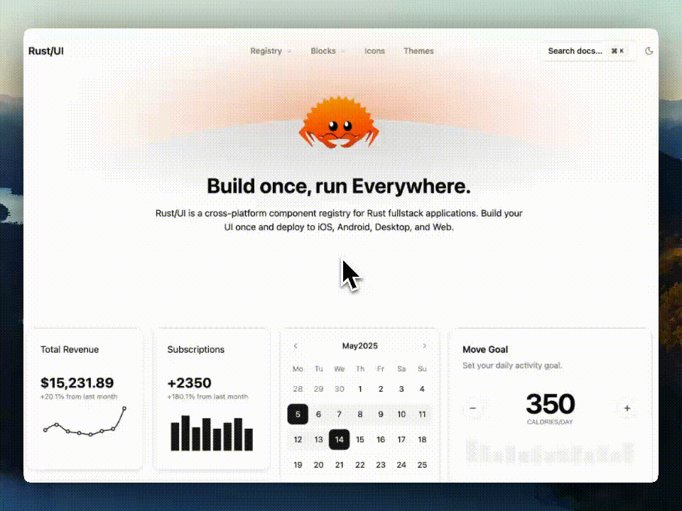 Cross-platform Rust/UI