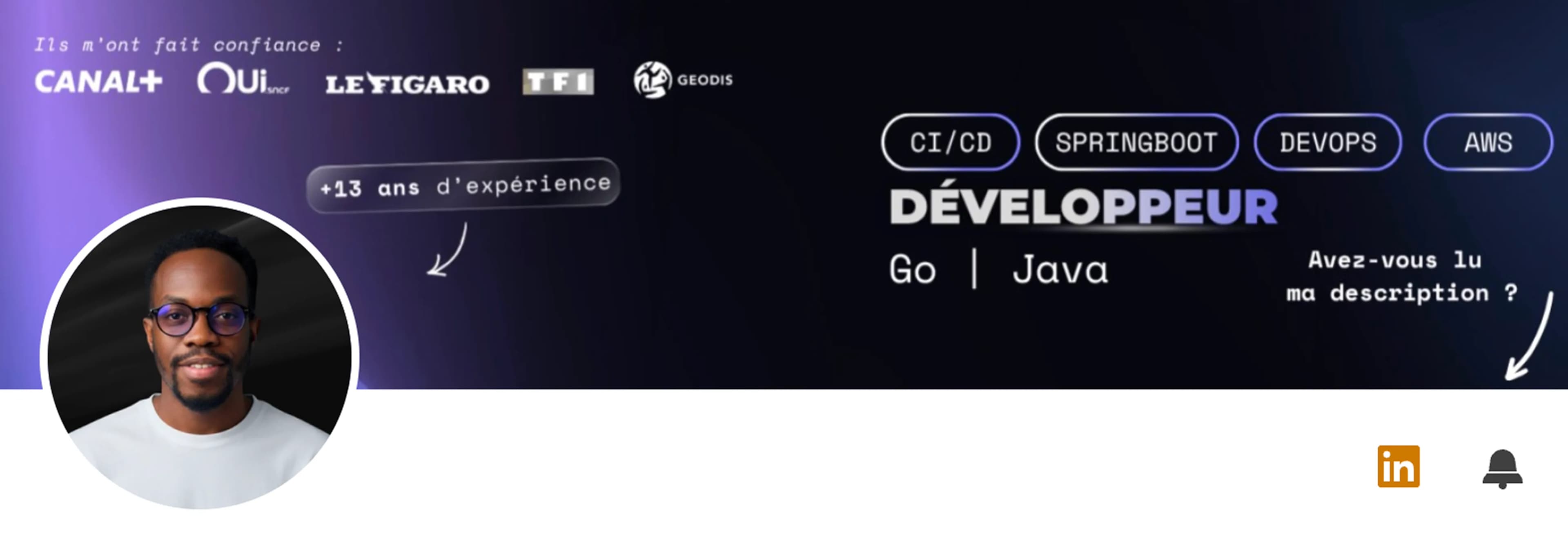 LinkedIn profile banner