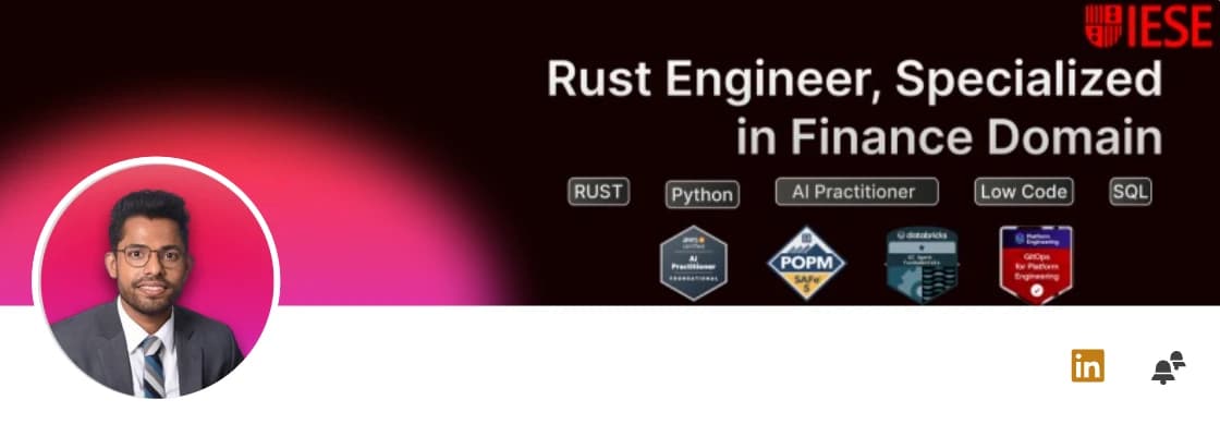 LinkedIn profile banner