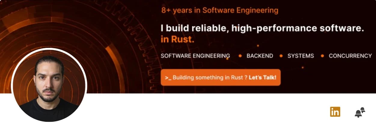 LinkedIn profile banner
